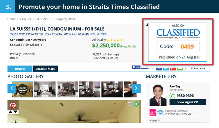 Promote your home listing with Straits Times Classifieds
